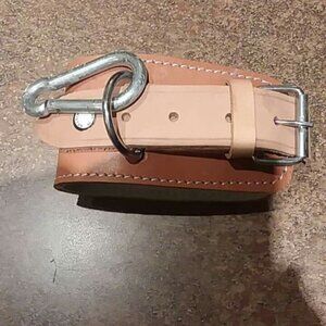 Padded Leather Ankle Strap with Buckle for Weightlifting